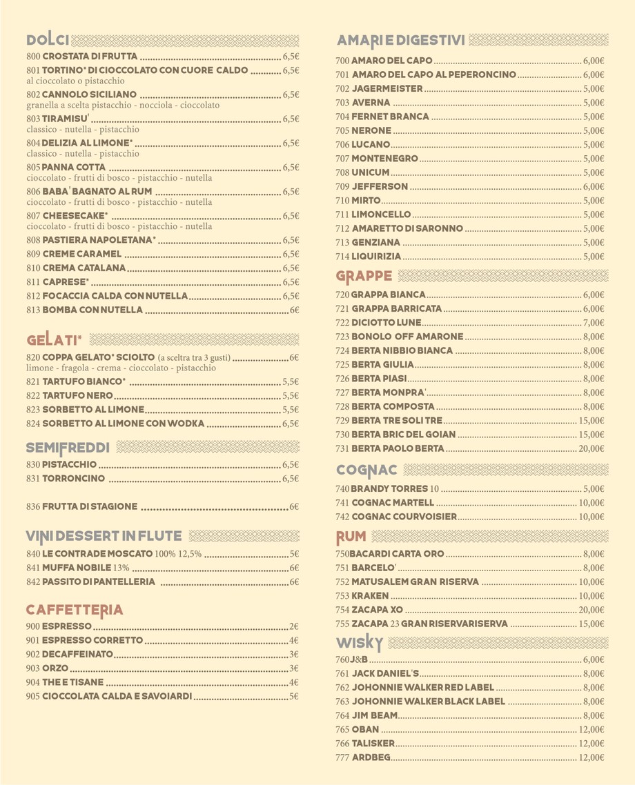 Uscita 3 Bistròrante menu 4