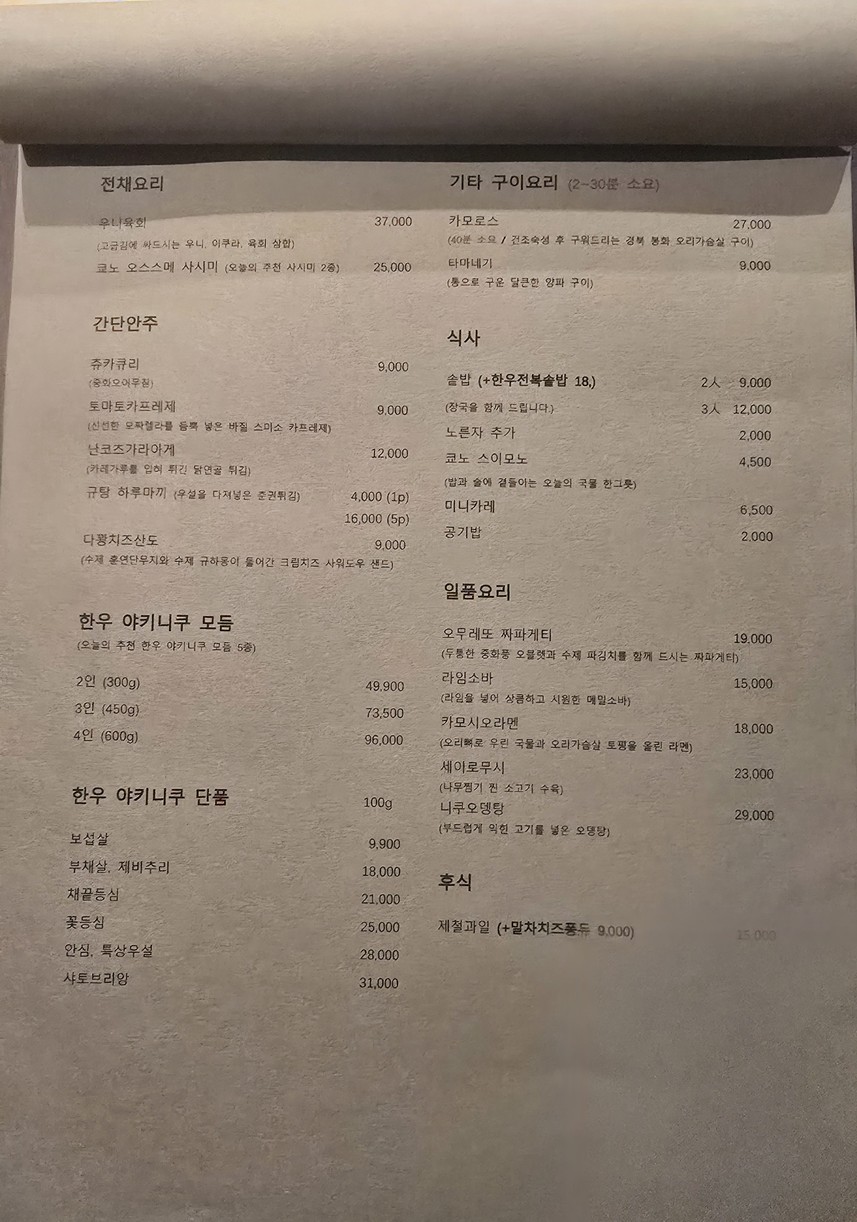 니쿠노 쿄오리 menu 1