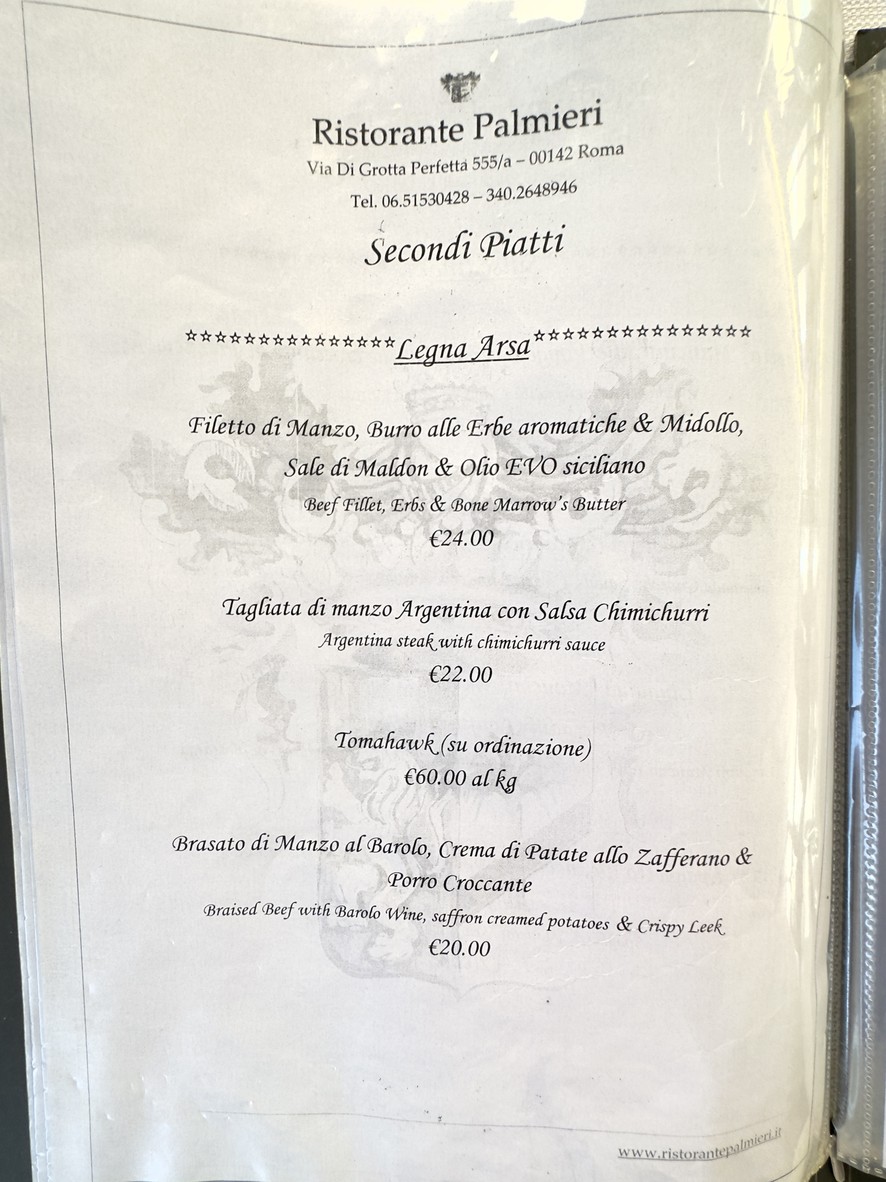 Ristorante Palmieri menu 4