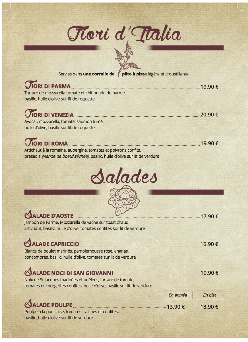 Il Capriccio menu 2