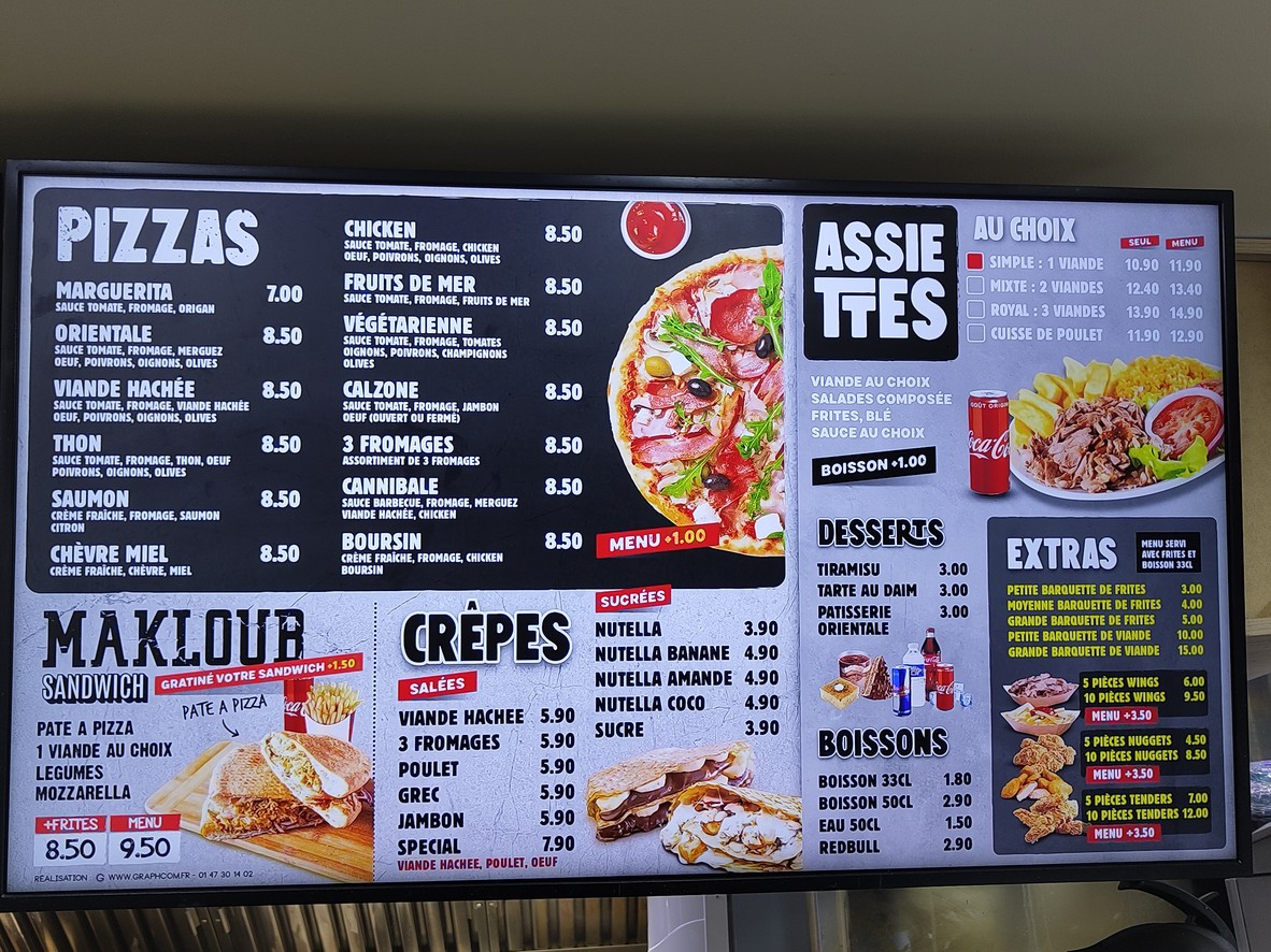 Le Village V menu 2
