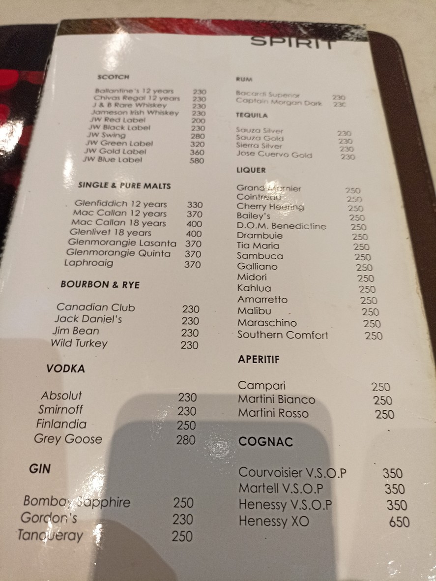 MASALA ART- Indian Restaurant in Bangkok menu 4