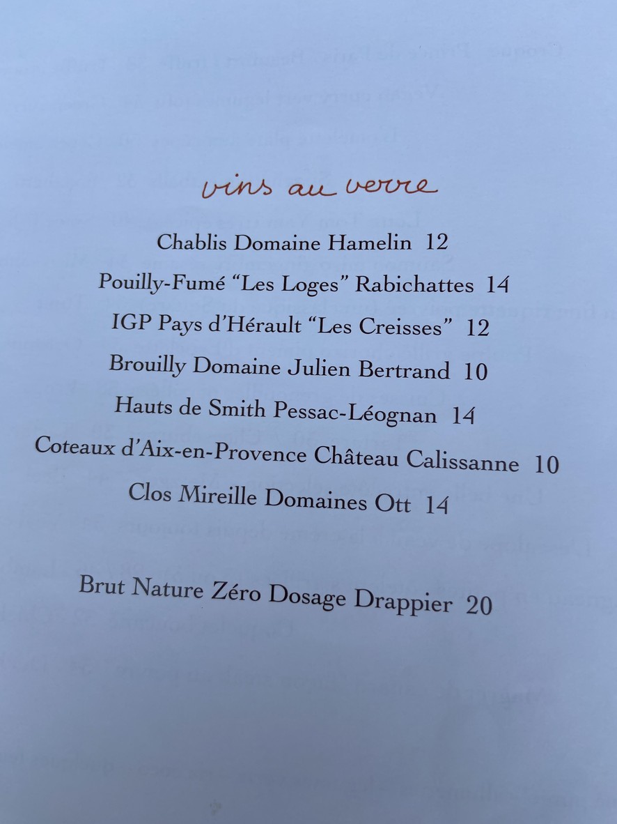 Le Square Trousseau menu 4