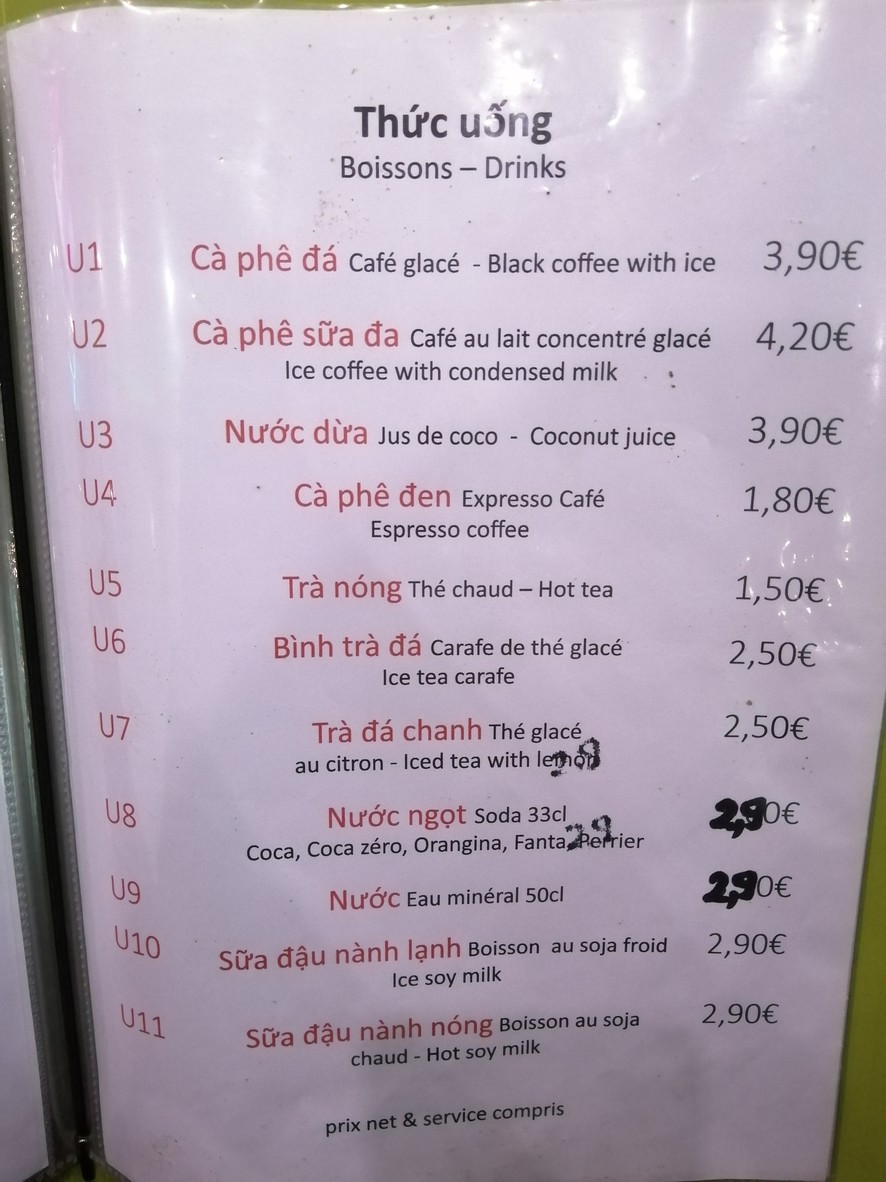 Pho Saigon menu 3