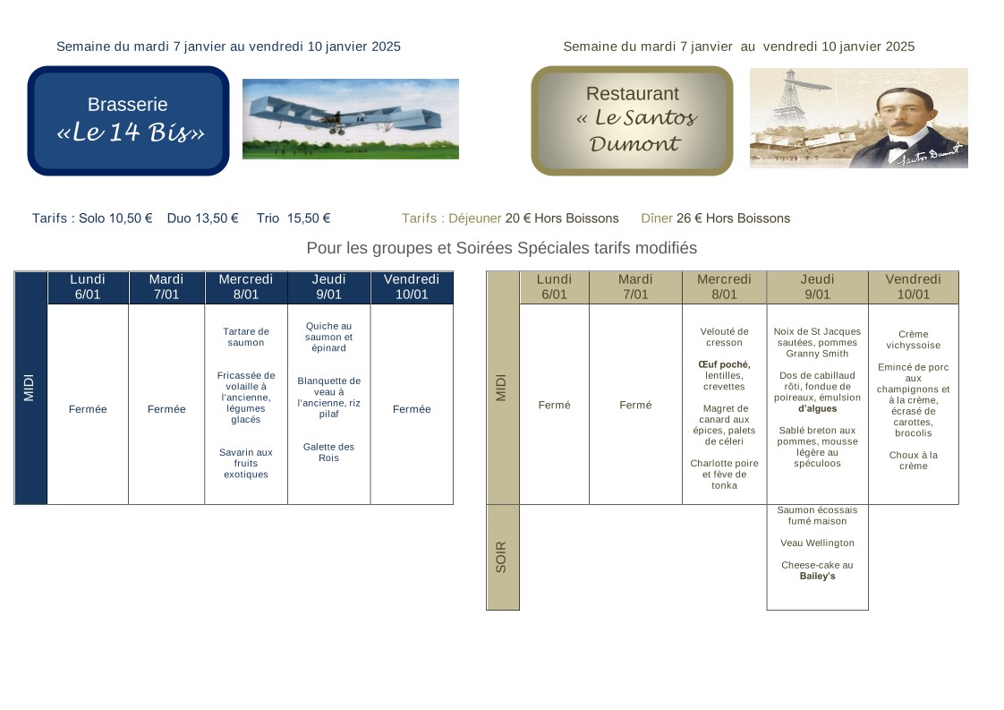 La Cantinella De Sèvres menu 2