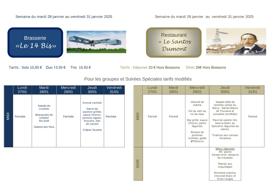 La Cantinella De Sèvres menu 3