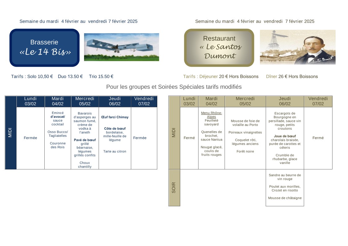 La Cantinella De Sèvres menu 4