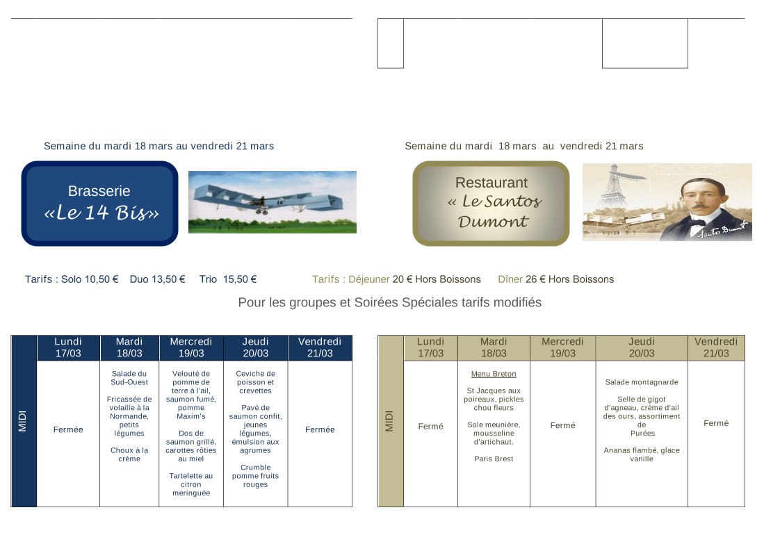 La Cantinella De Sèvres menu 8