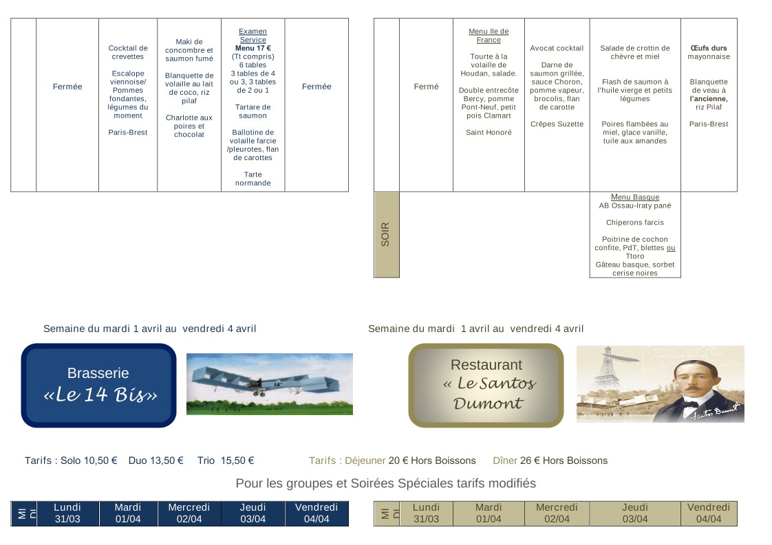 La Cantinella De Sèvres menu 9