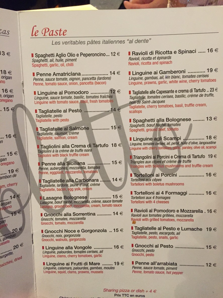 L'isolotto menu 3