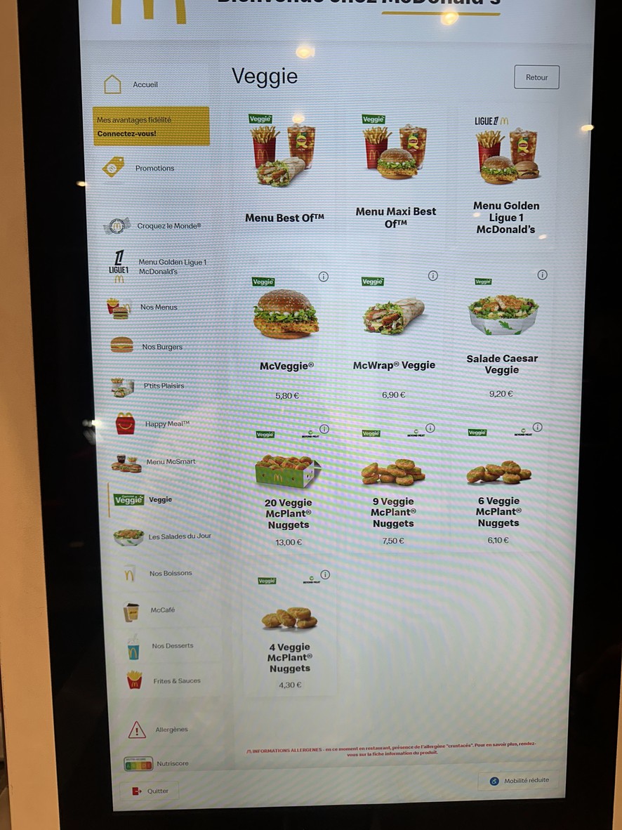 ماكدونالدز menu 6