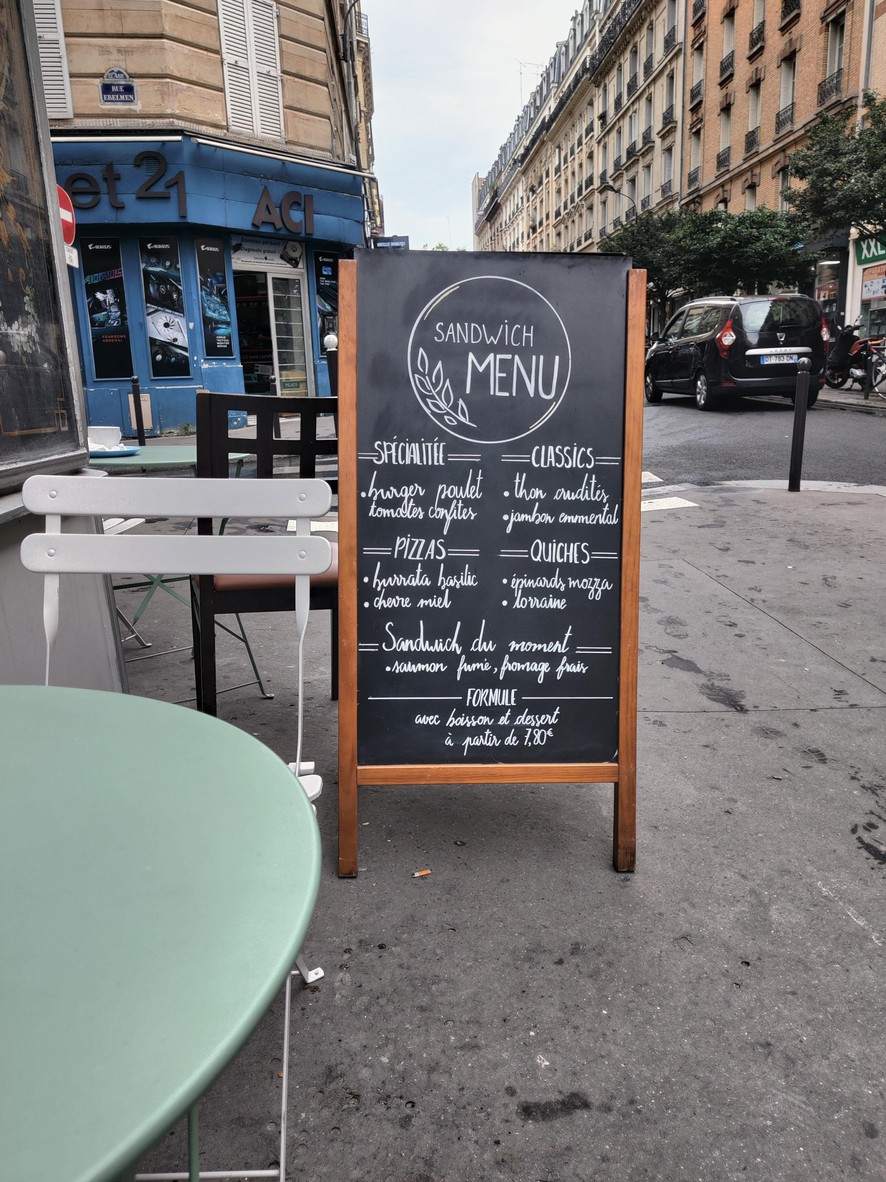 Cozette Boulangerie menu 1