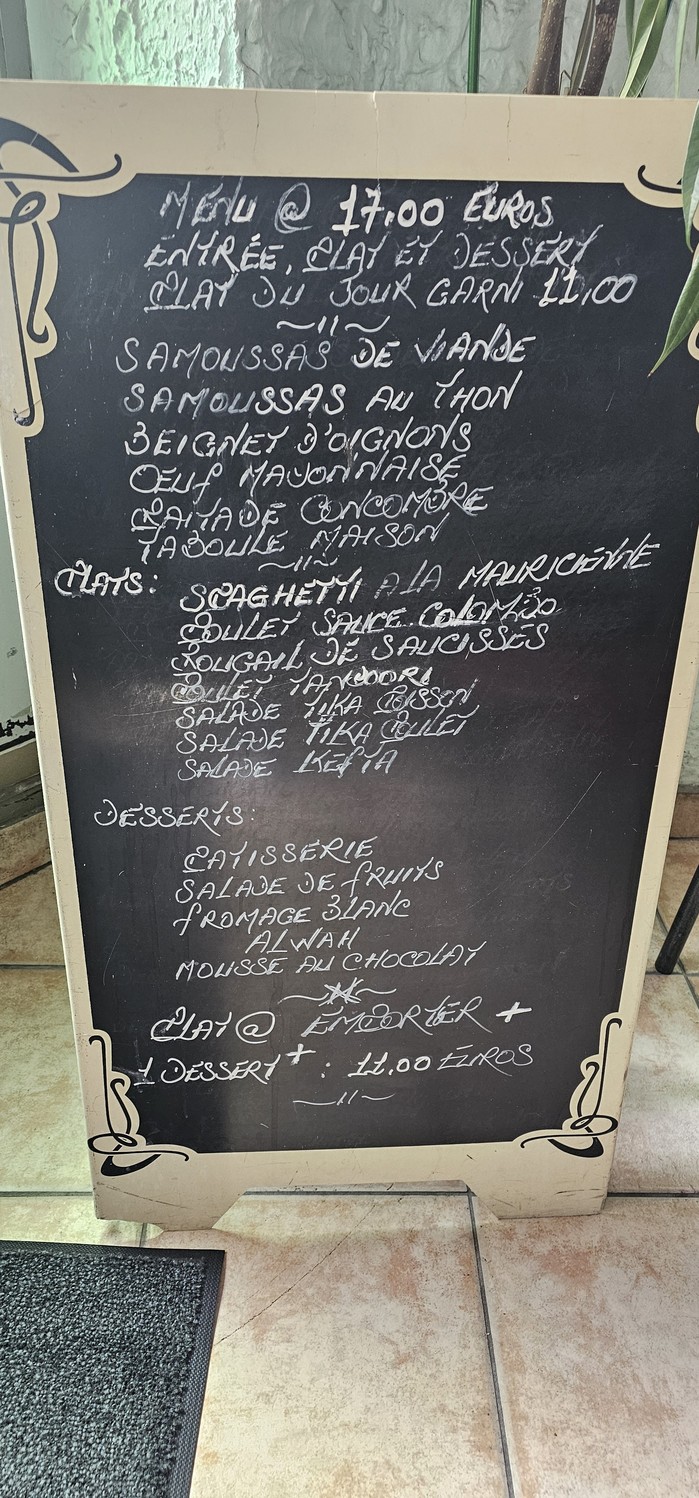 Au Coeur De L'ile Maurice - Nirmala's Pub menu 1