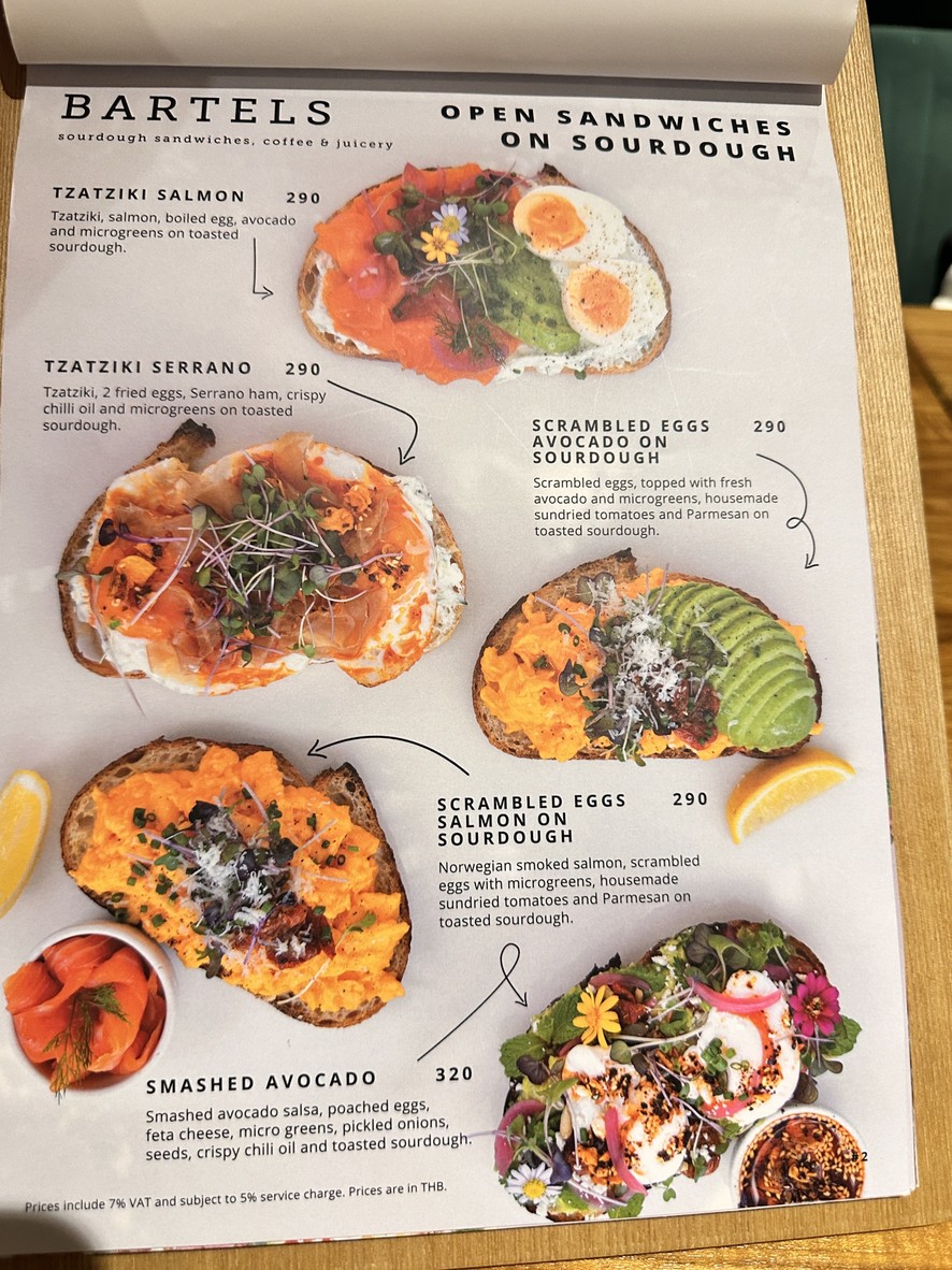 BARTELS Sathorn - Sourdough Sandwiches, Coffee & Juicery menu 1