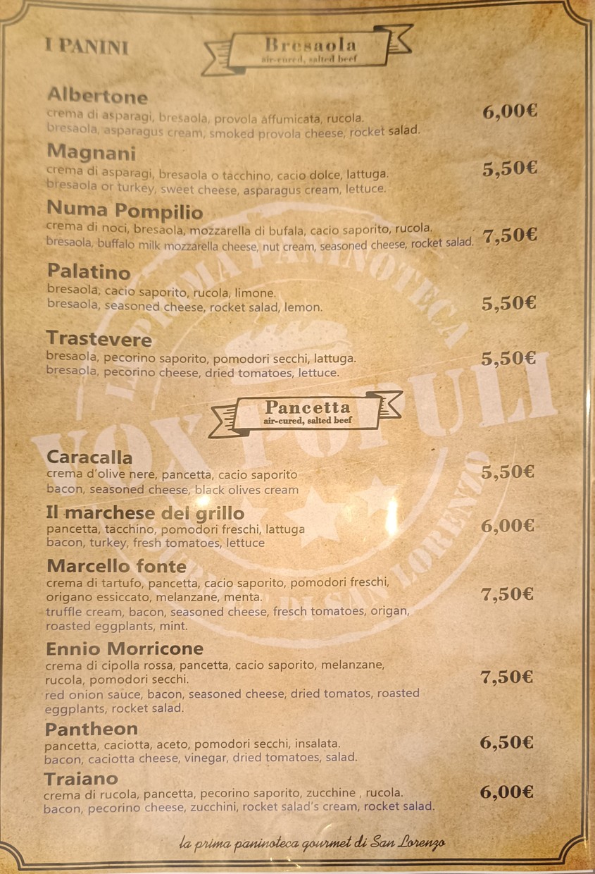 Vox Populi menu 2
