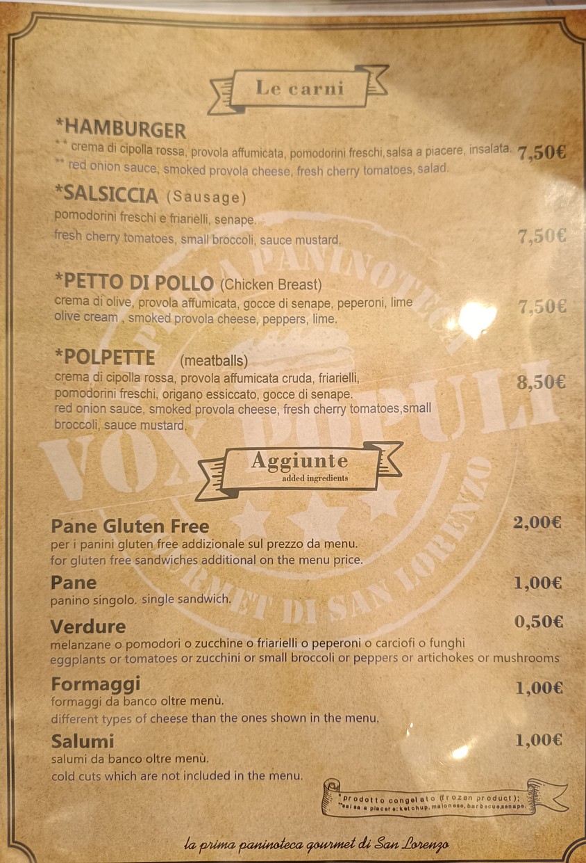 Vox Populi menu 6