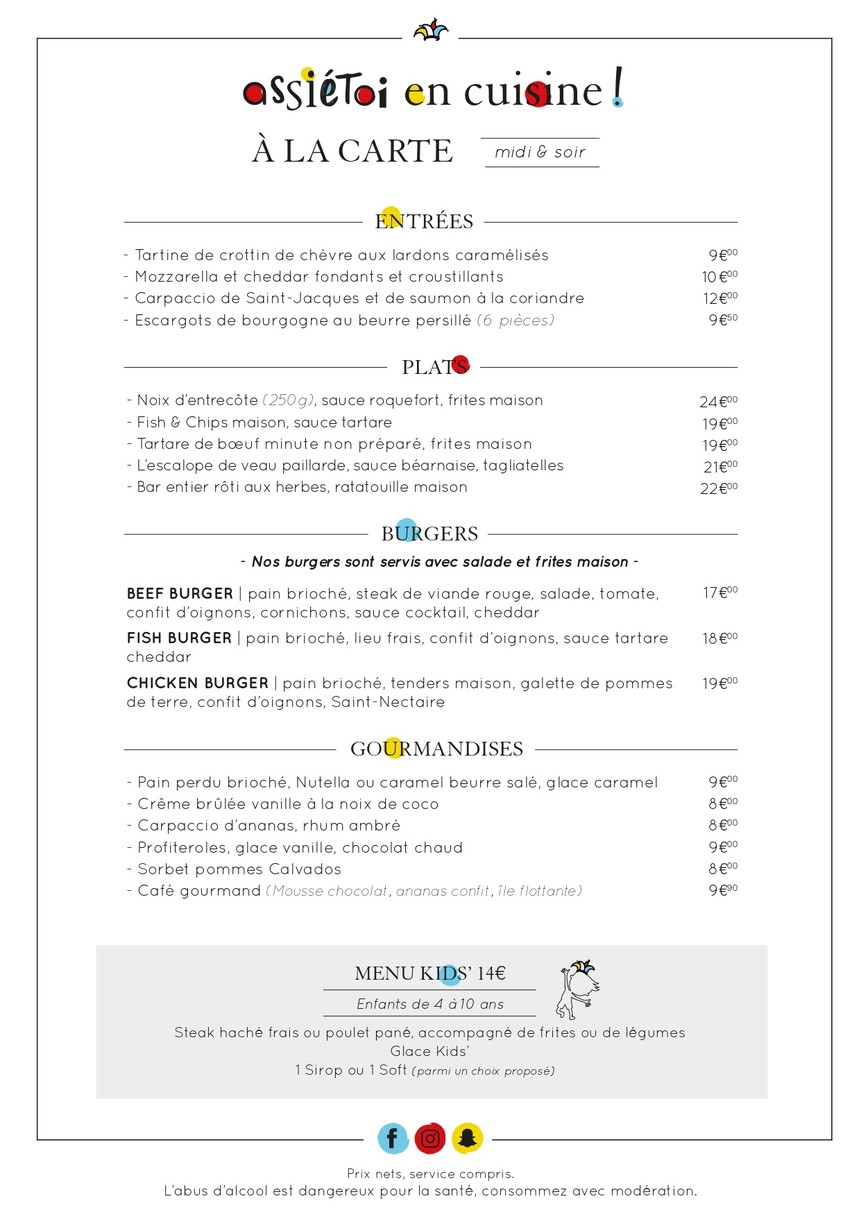 AssiéToi ! - Cuisine & Comptoir menu 2