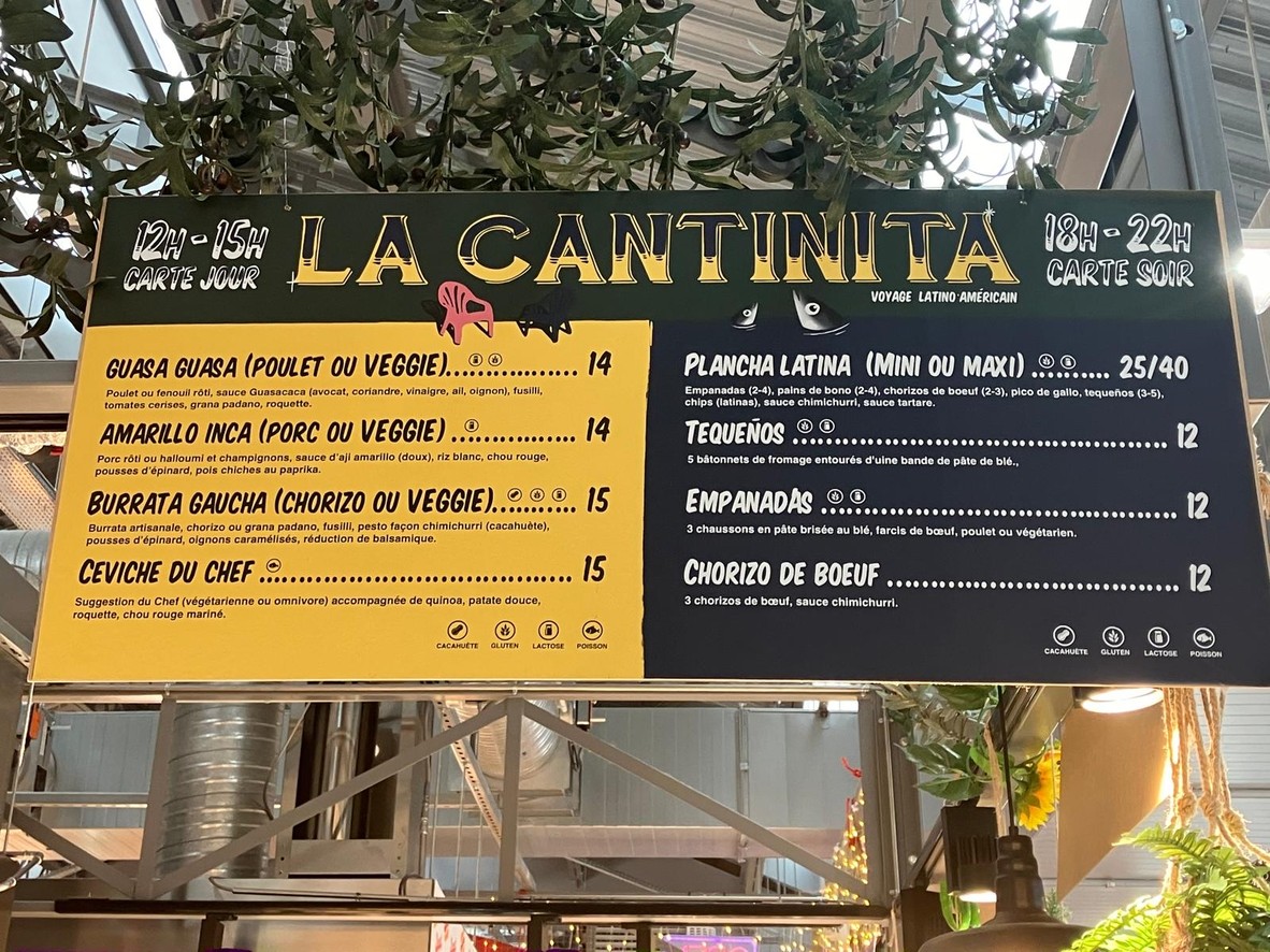 Les Halles d'Issy - Biltoki menu 1