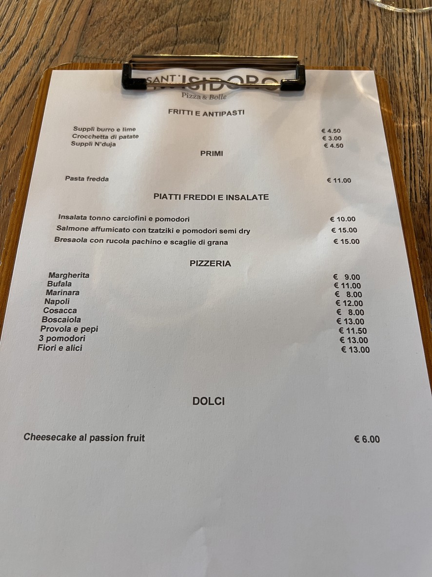 Pizza & Bolle | La Napoletana – Prati menu 3