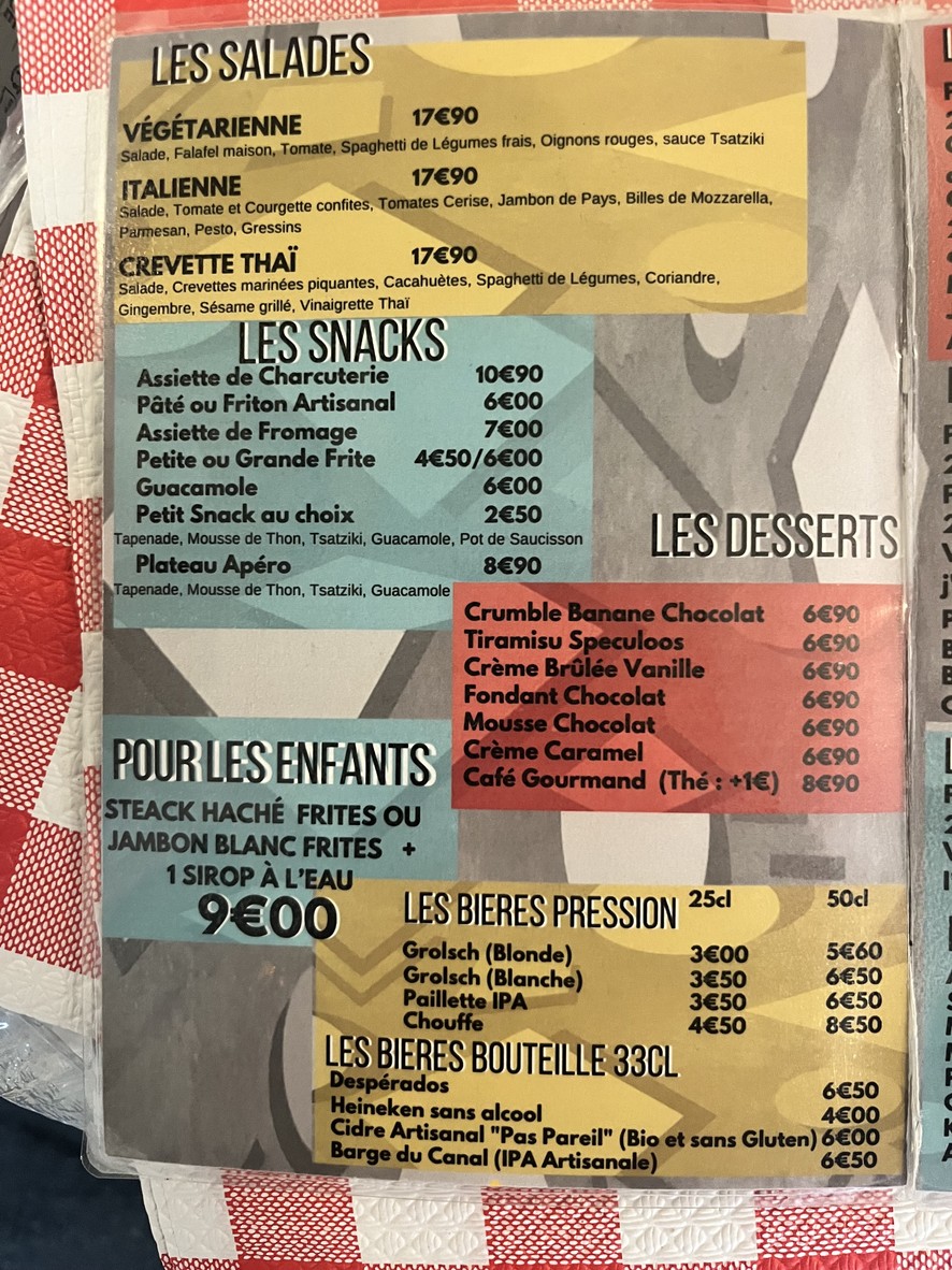 Le Danube menu 3