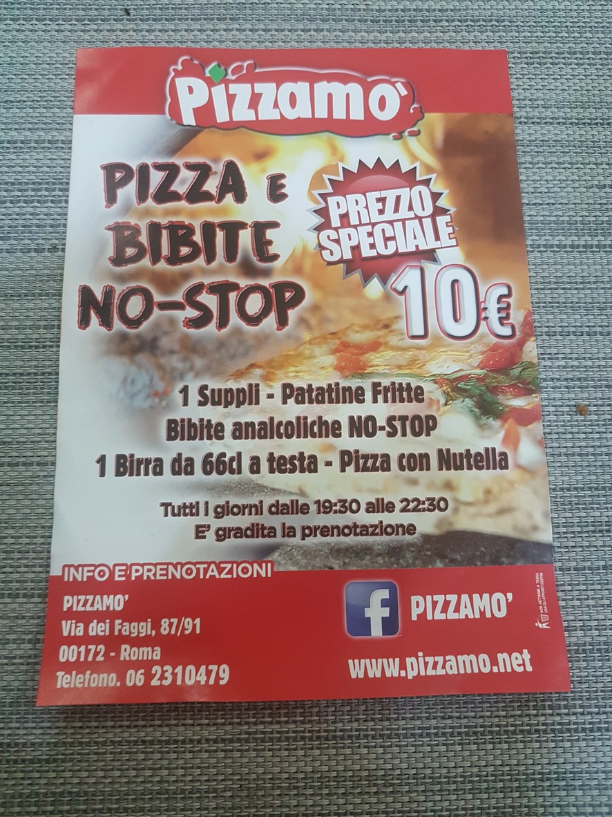 Pizzamò menu 1