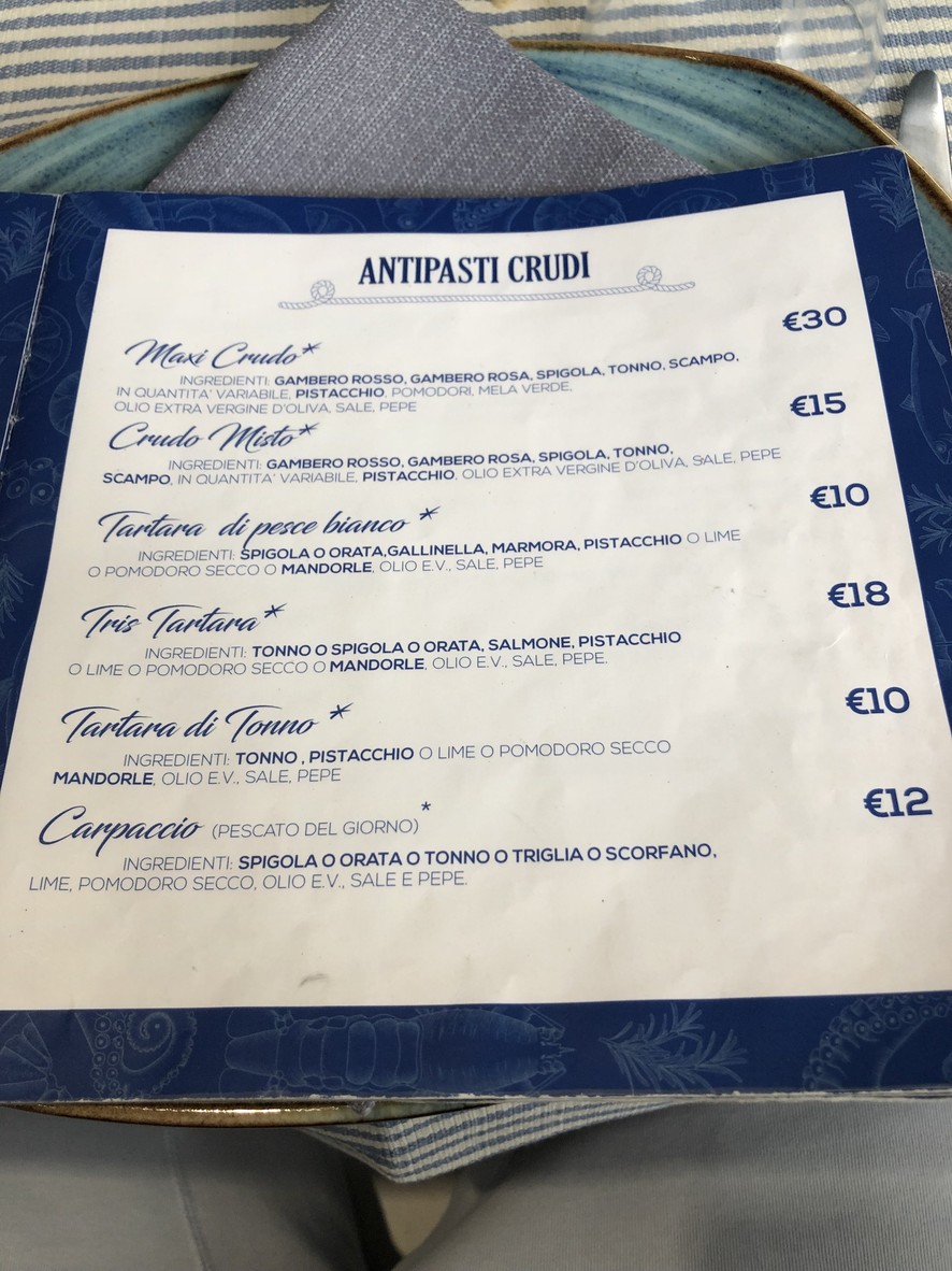 Risto Pescheria Consoli menu 1