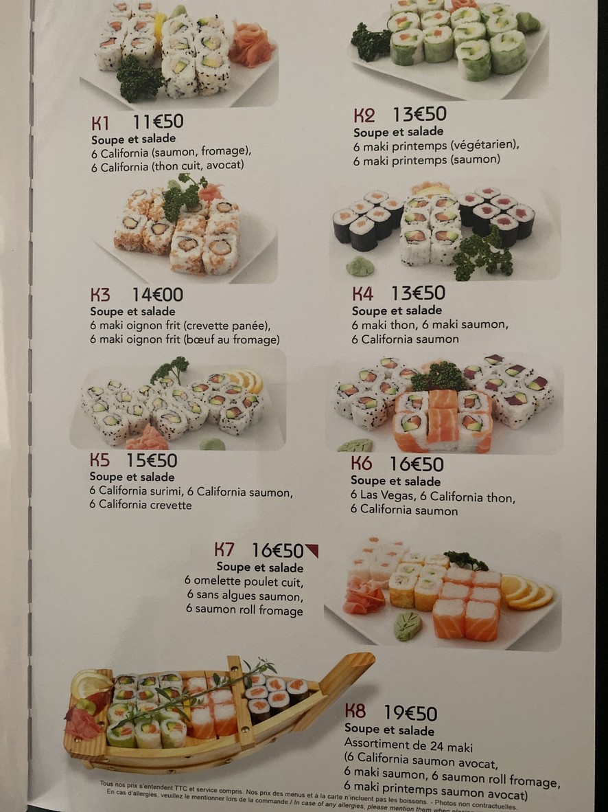 Sushi Maydo menu 2