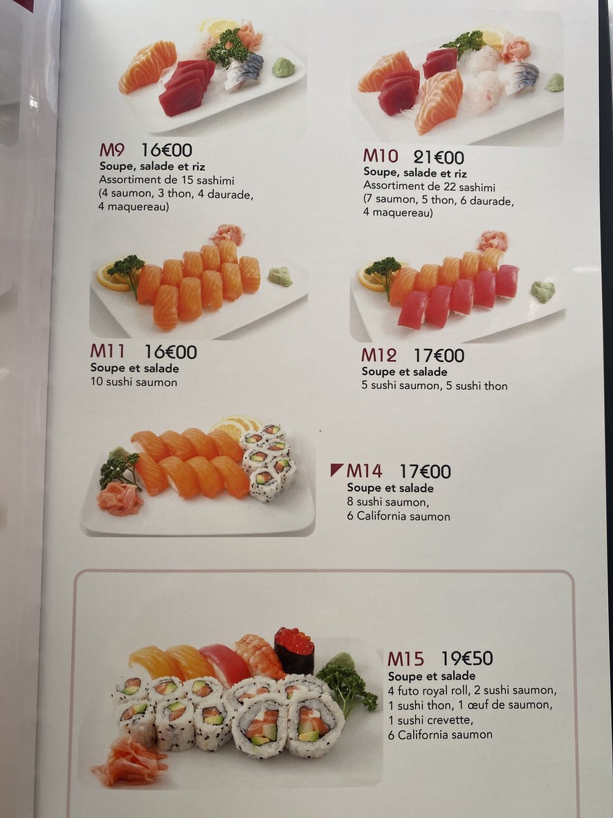 Sushi Maydo menu 3
