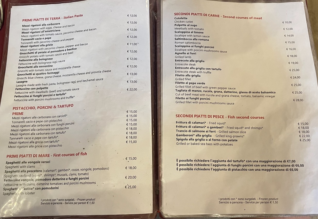 La locanda del tempio menu 2