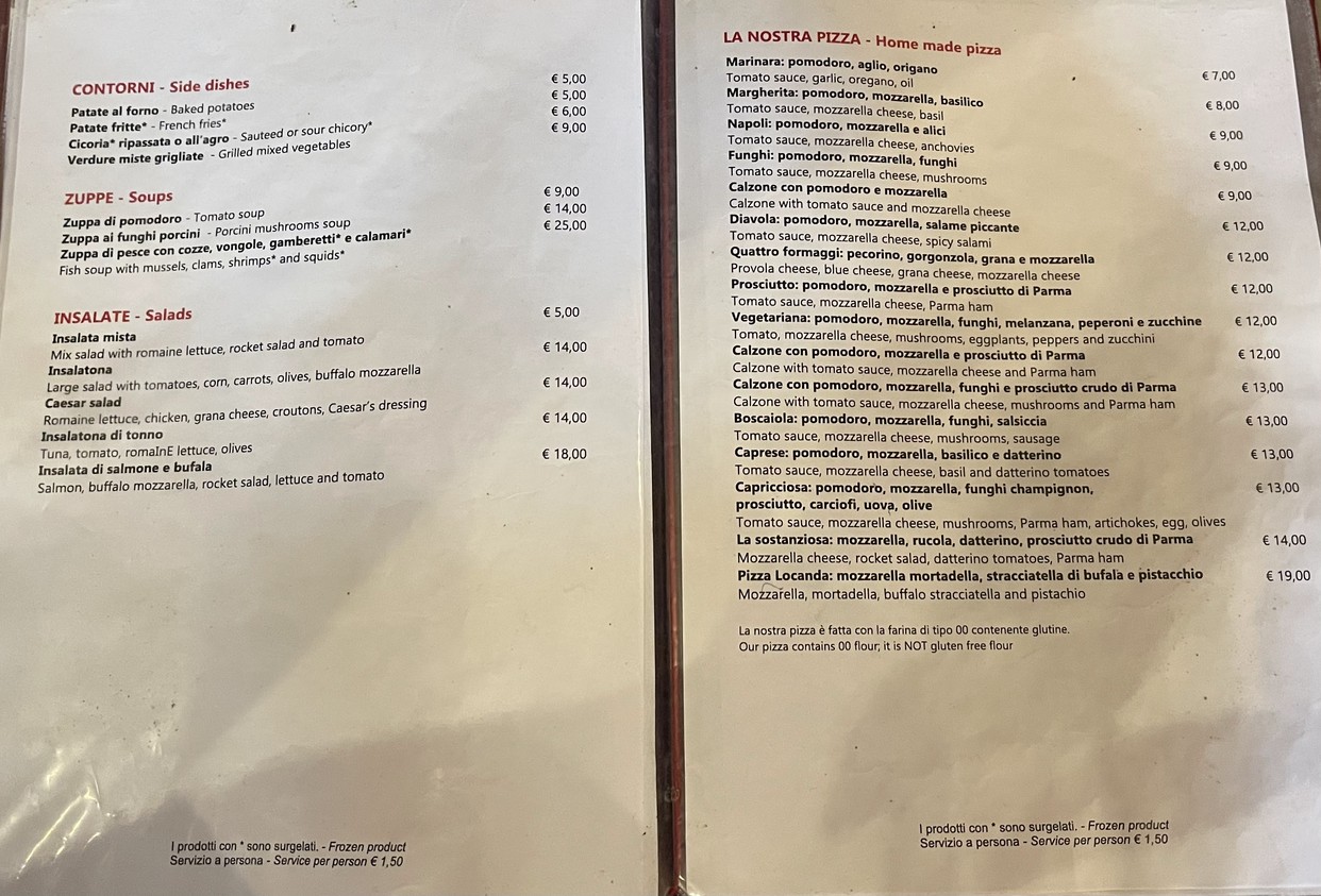 La locanda del tempio menu 3