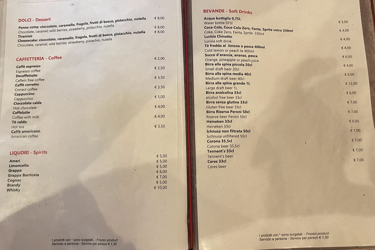 La locanda del tempio menu 4