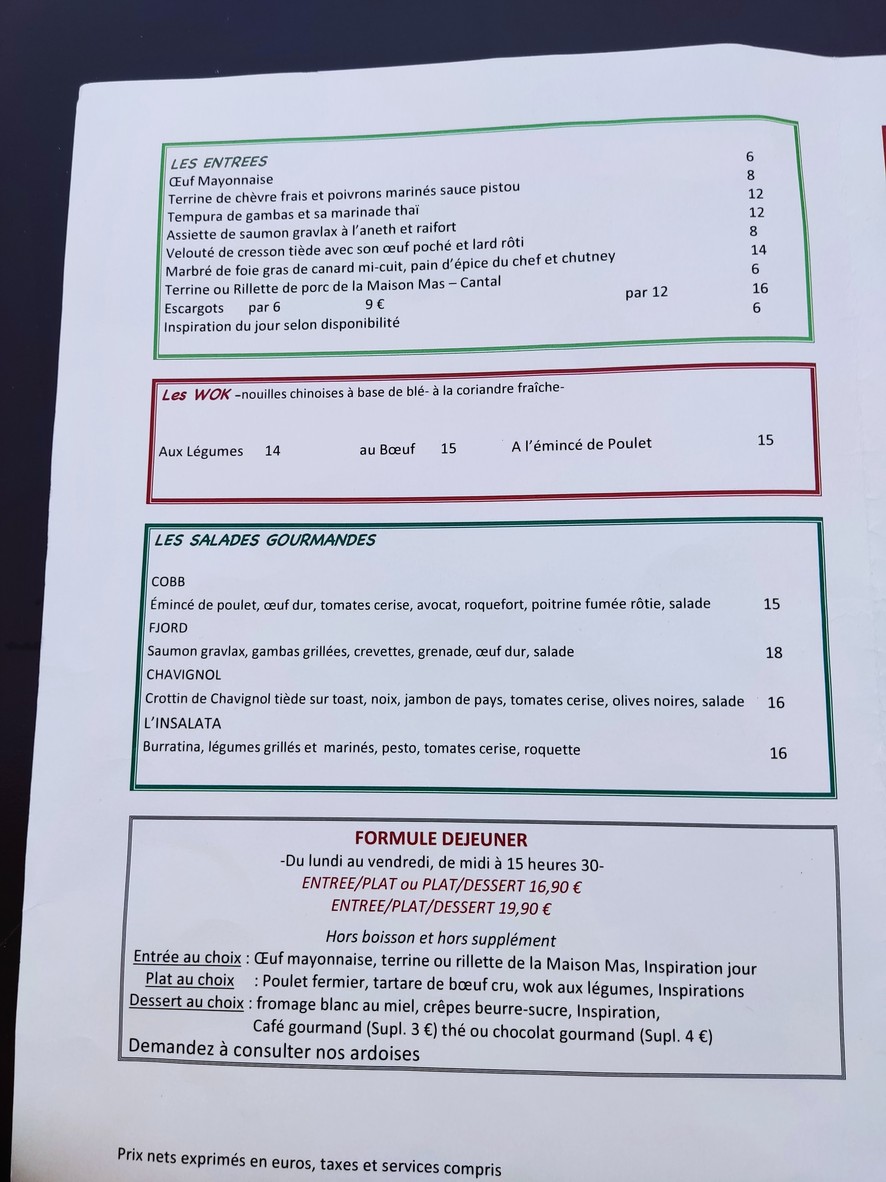El Punto de Unión menu 1