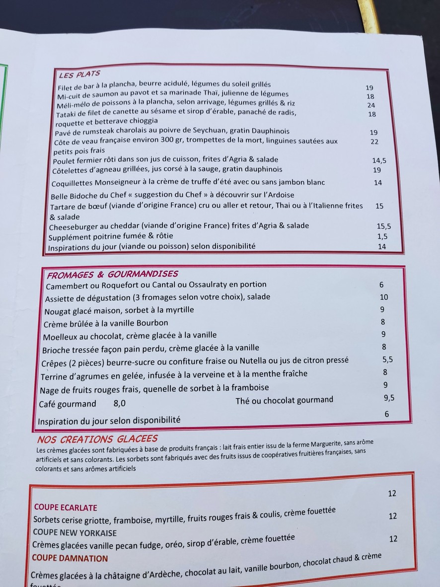 El Punto de Unión menu 2