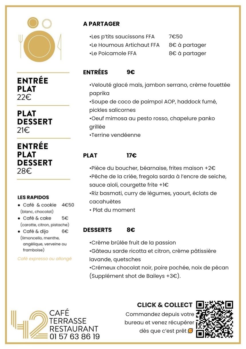 Café 42 menu 1
