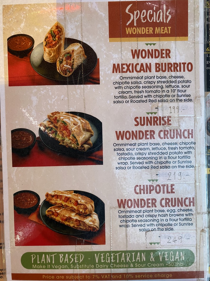 Sunrise Tacos Big C Ekamai menu 4