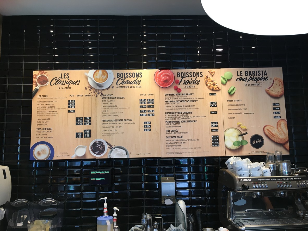 McDonald's menu 3