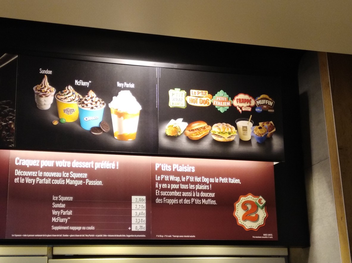 McDonald's menu 4
