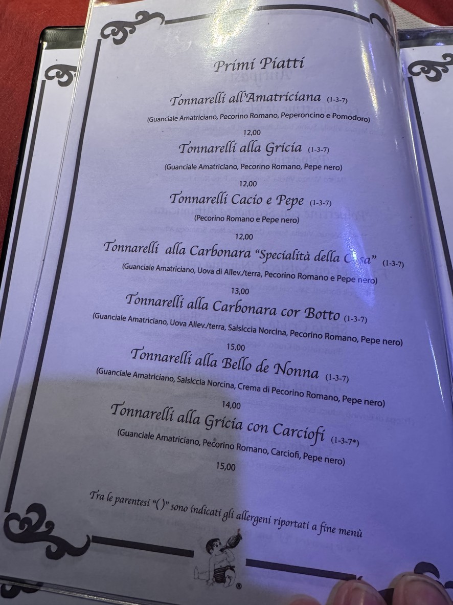 Dar bello de Nonna Cucina Romana menu 2