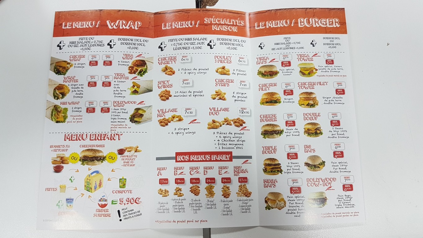 Chicken Village menu 2