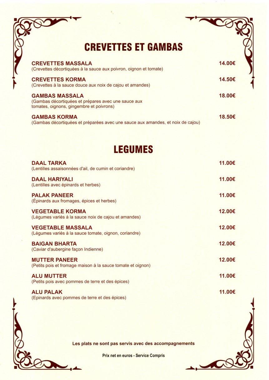 Sangeet menu 4