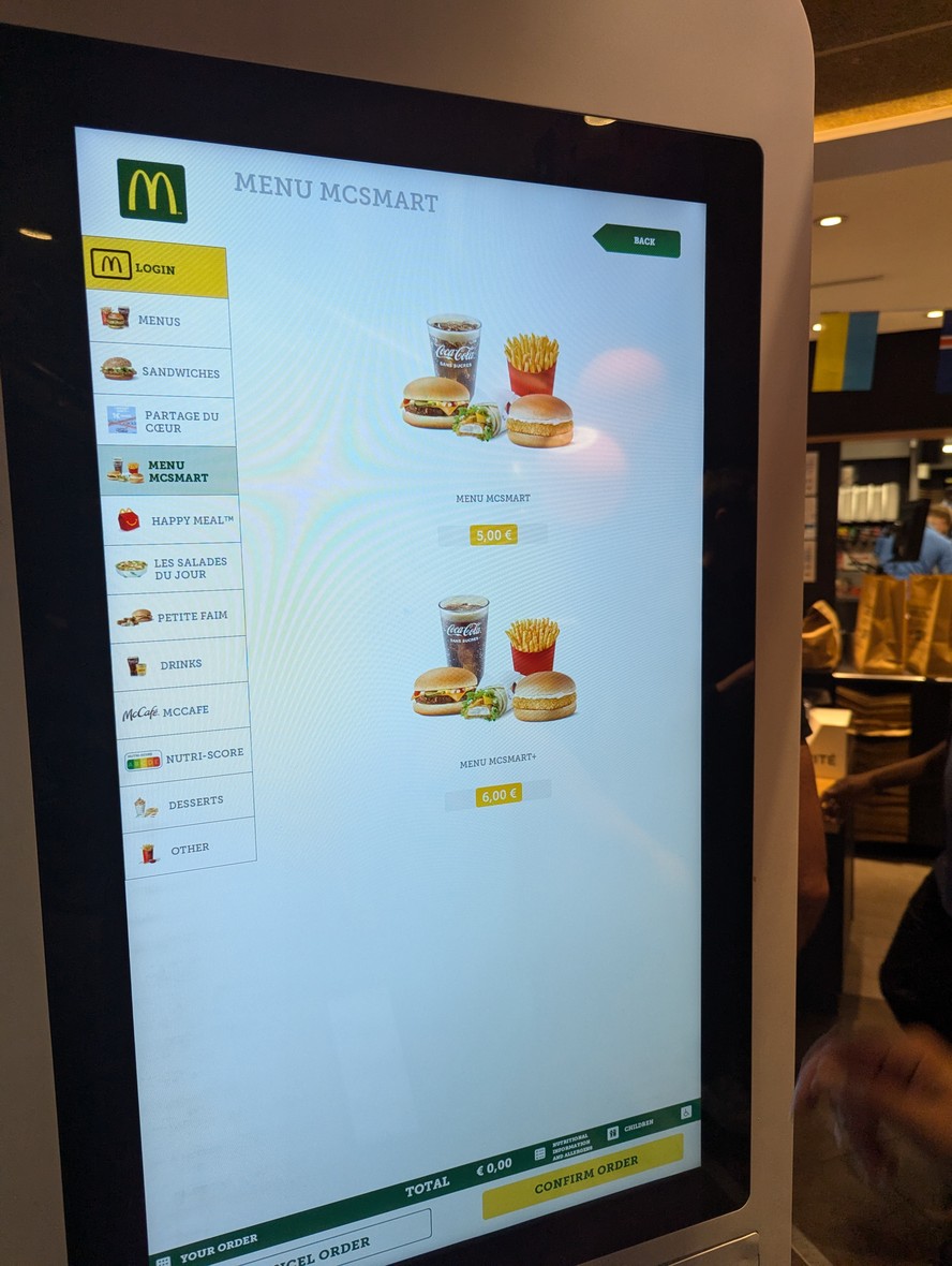 McDonald's menu 3
