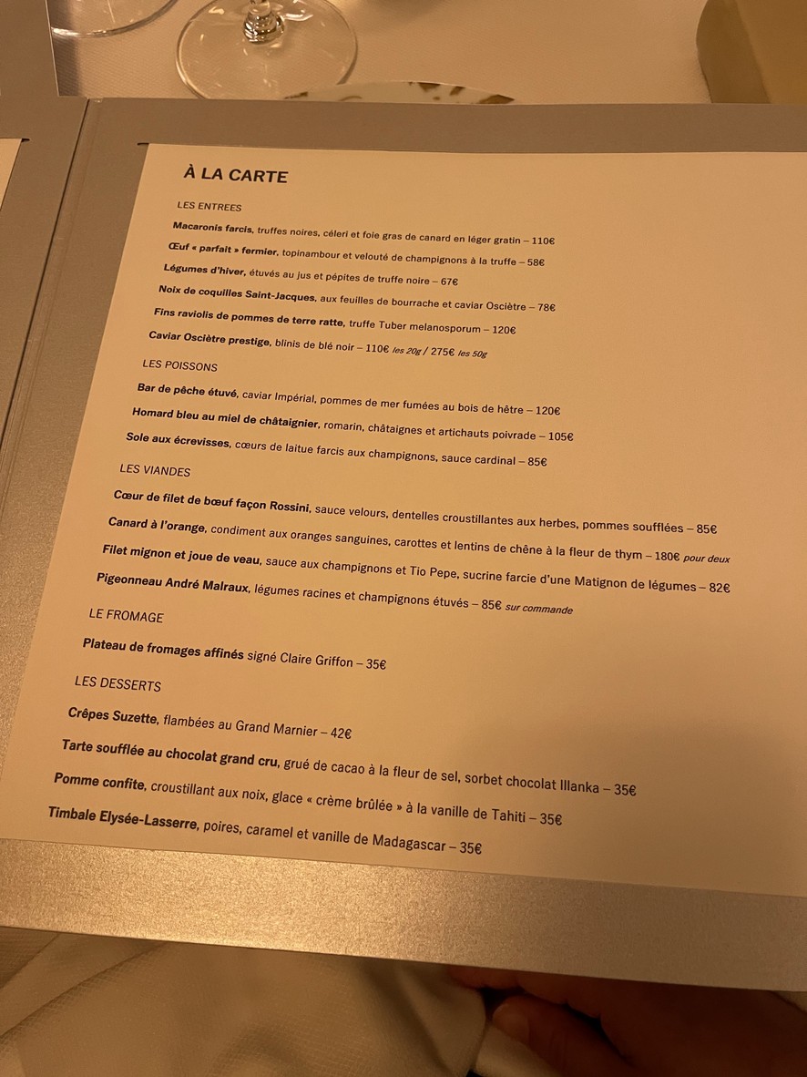 Lasserre menu 2