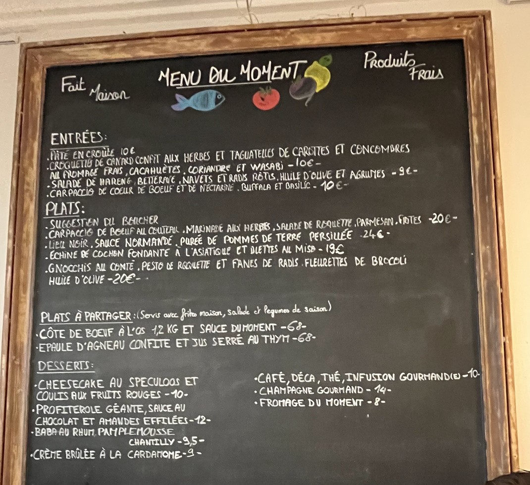 Le Picotin menu 1