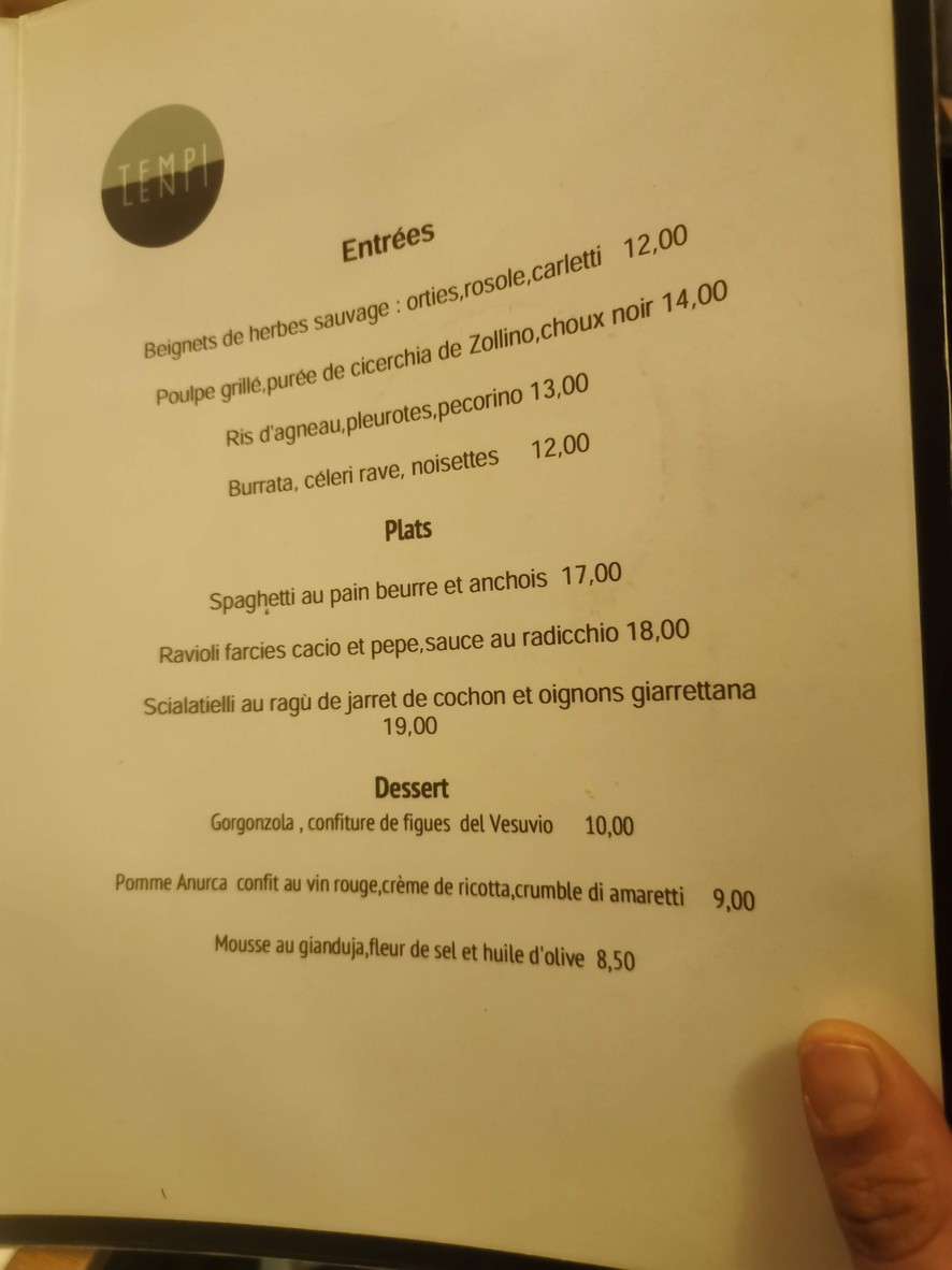 Tempilenti menu 1
