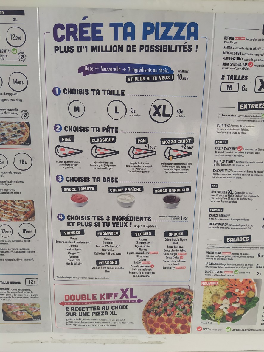 Domino's Pizza Paris 17 - Batignolles menu 2
