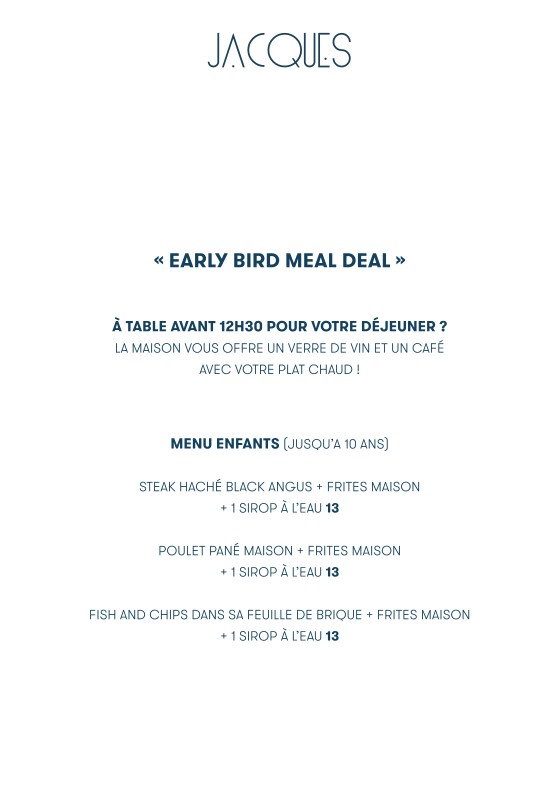 JACQUES menu 2