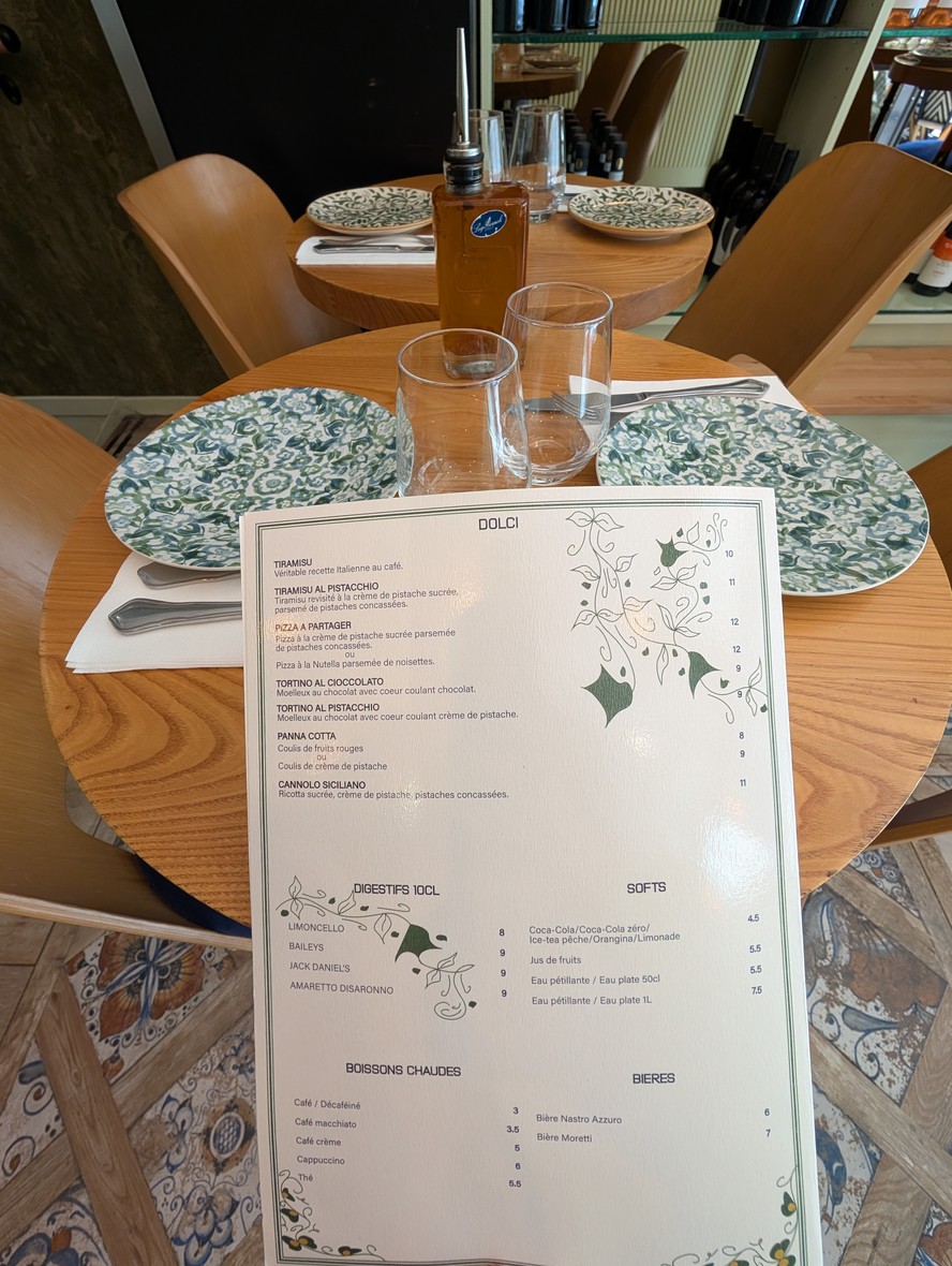 Pulcinella paris 16 menu 3