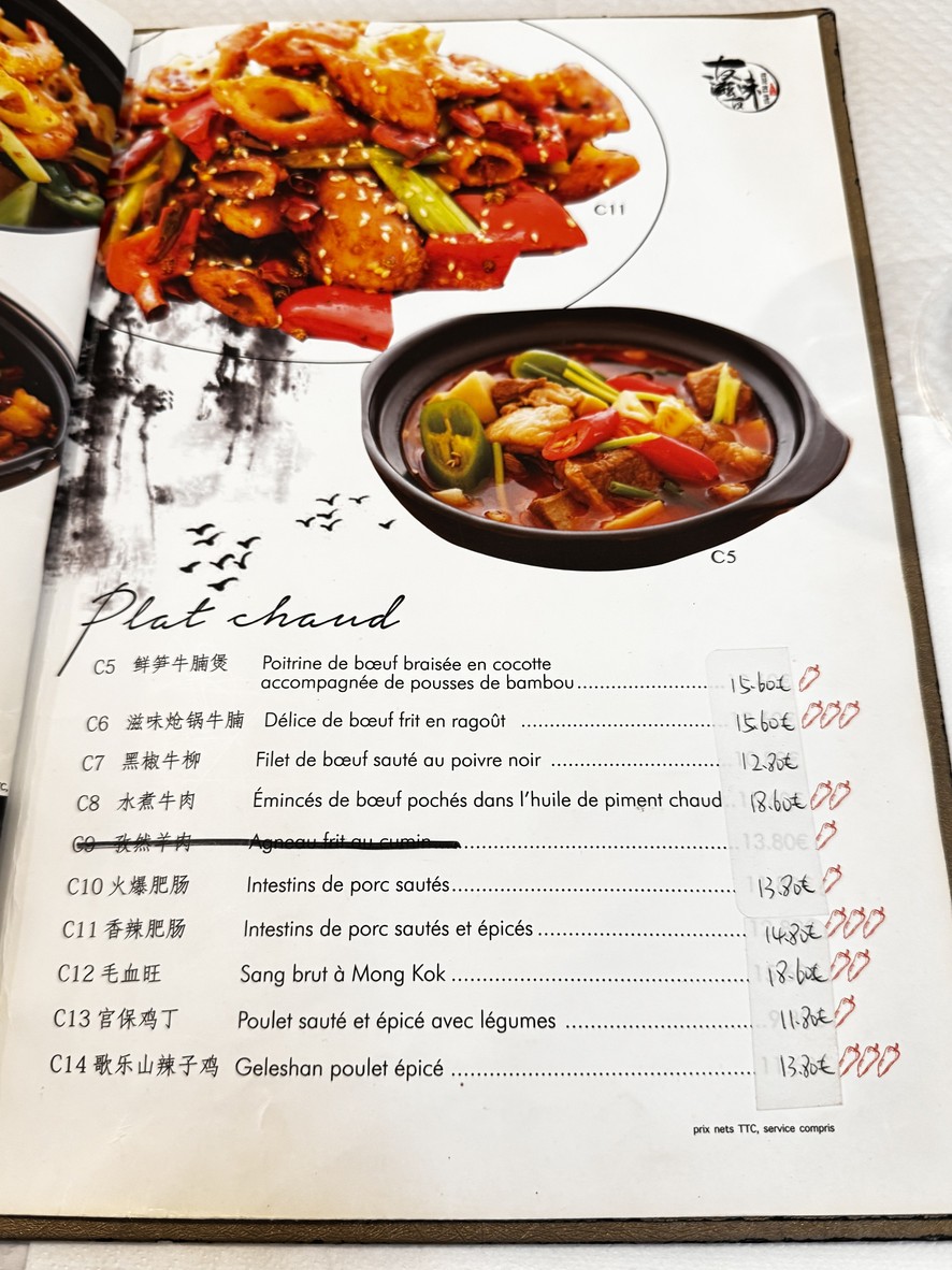 Resto des amis menu 3