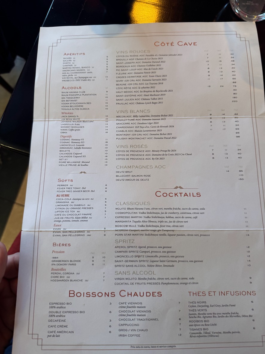 Le Bistrot de Breteuil menu 2