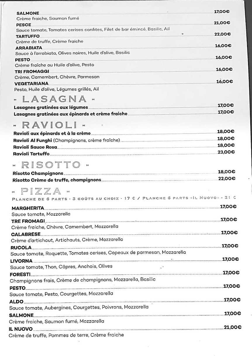 Il Nuovo - Italian & Cosy menu 2